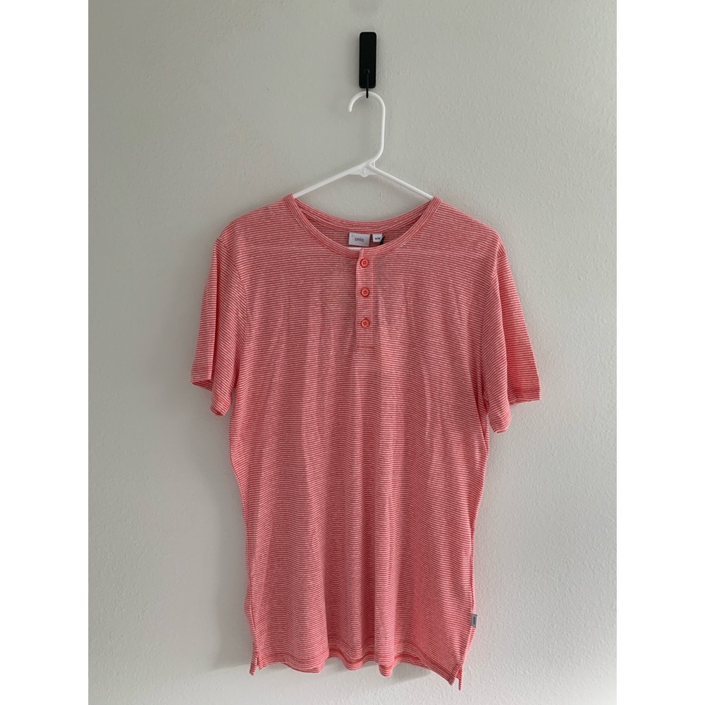 NWT‎ • SS Elliot Henley • Tea Rose Microstripe